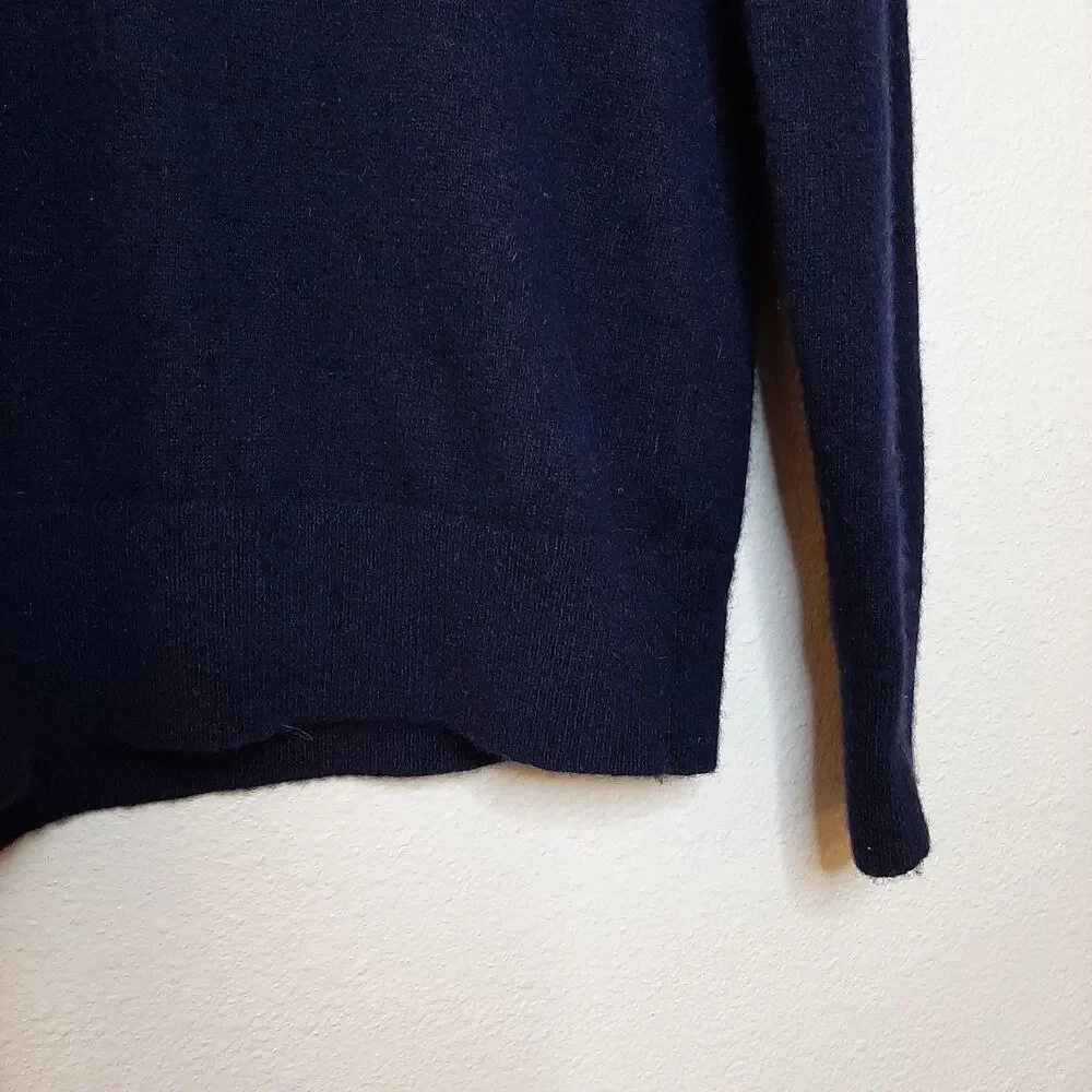 Vince Sweater Black Women Size XS 100% Cashmere Pullover V-Neck Long Sleeves - Picture 7 of 11